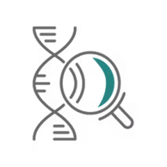 arte com um código de dna sendo observado por uma lupa